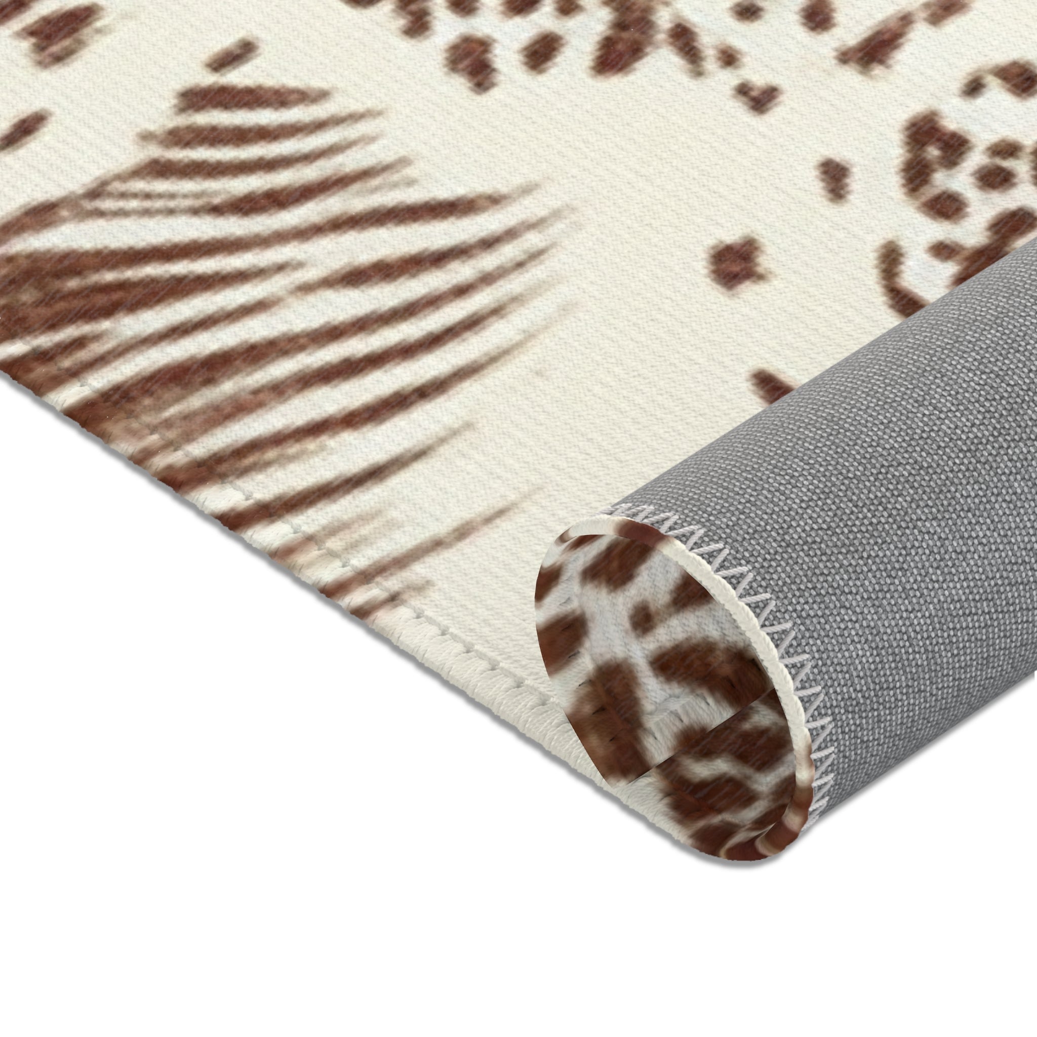 Cream and Brown Animal Print Area Rug, Artsulli - Art is Long, Life is Short, Home Decor, , , , , , , 