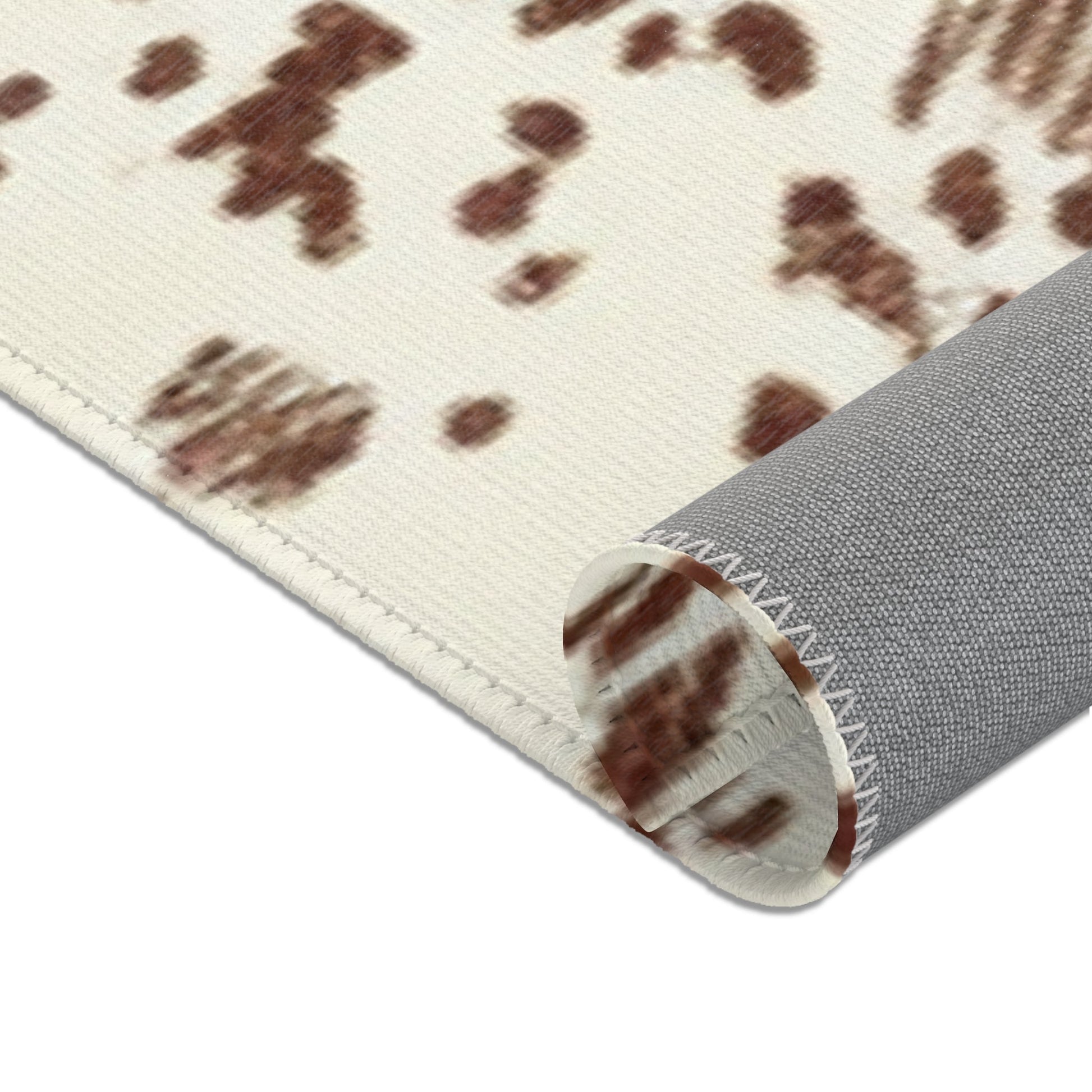 Cream and Brown Animal Print Area Rug, Artsulli - Art is Long, Life is Short, Home Decor, , , , , , , 