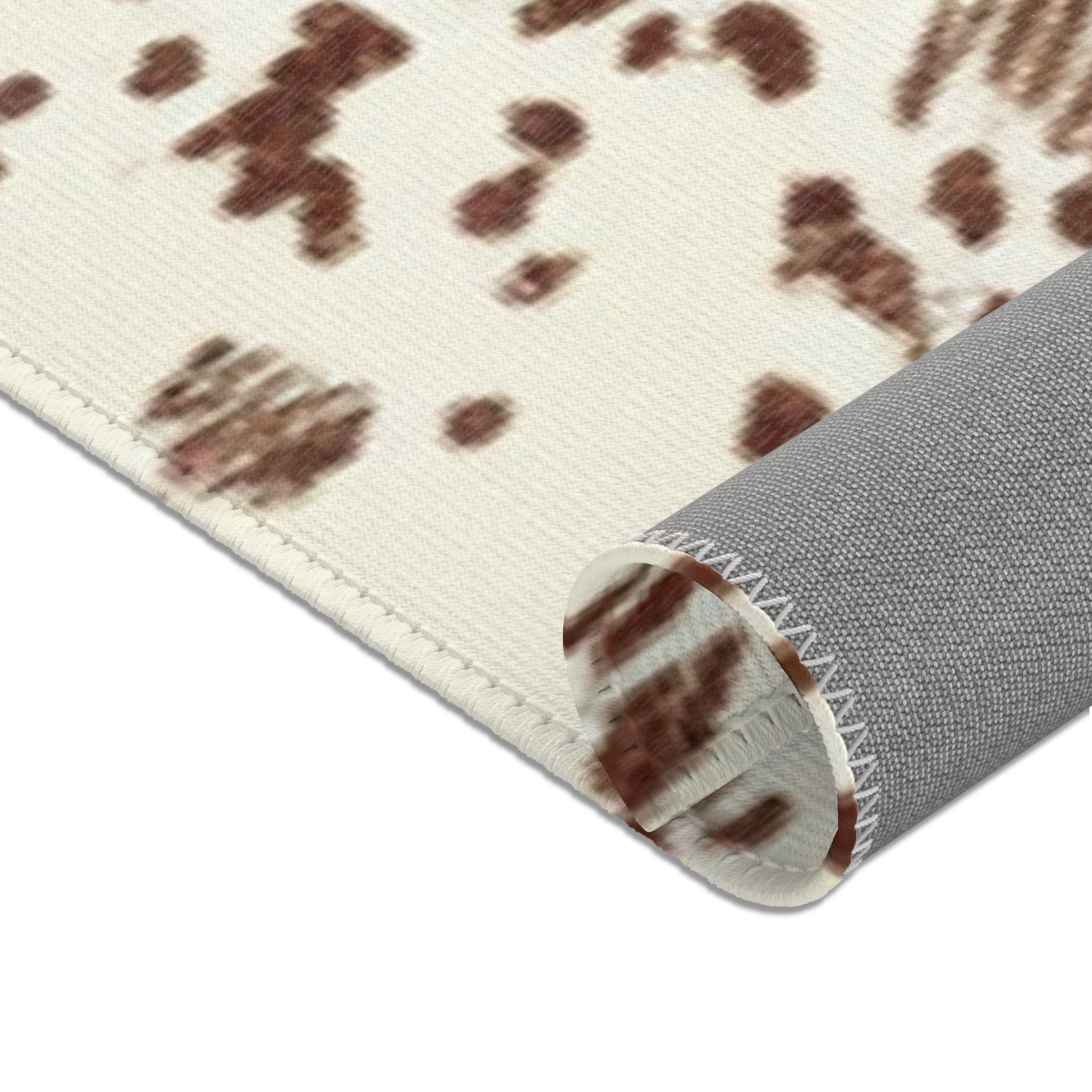 Cream and Brown Animal Print Area Rug, Artsulli - Art is Long, Life is Short, Home Decor, , , , , , , 