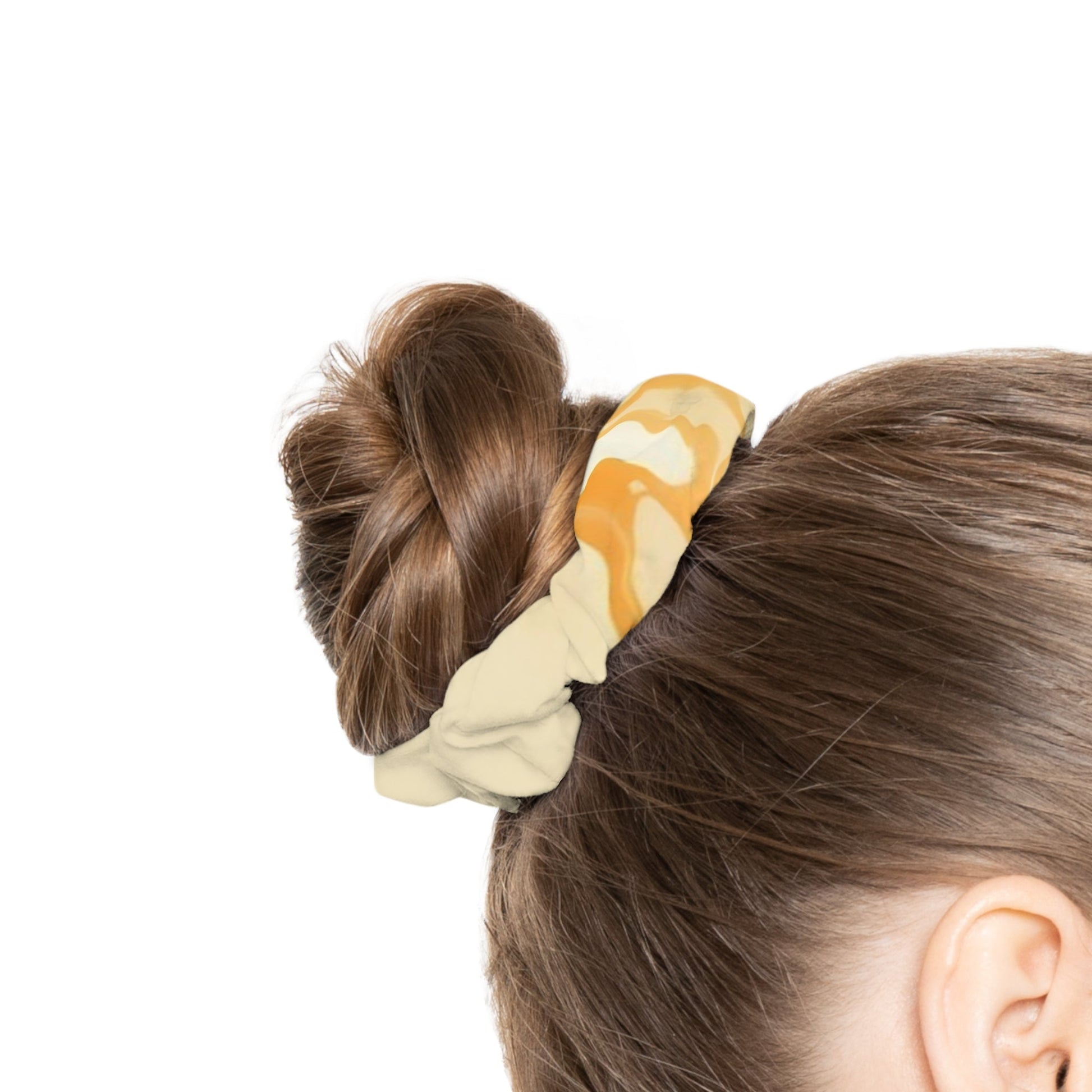 Cream and Orange Jersey Scrunchie, Artsulli - Art is Long, Life is Short, Accessories, , , , , , , 