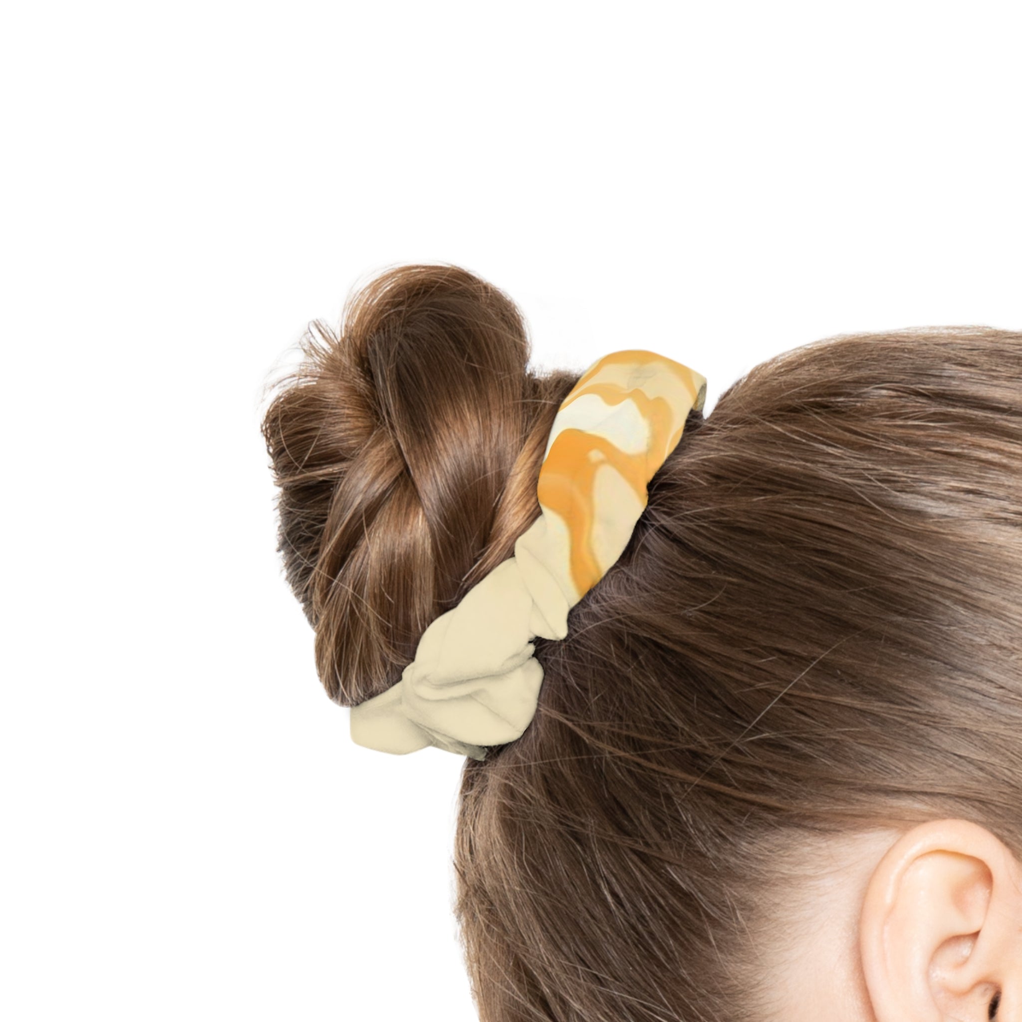 Cream and Orange Jersey Scrunchie, Artsulli - Art is Long, Life is Short, Accessories, , , , , , , 