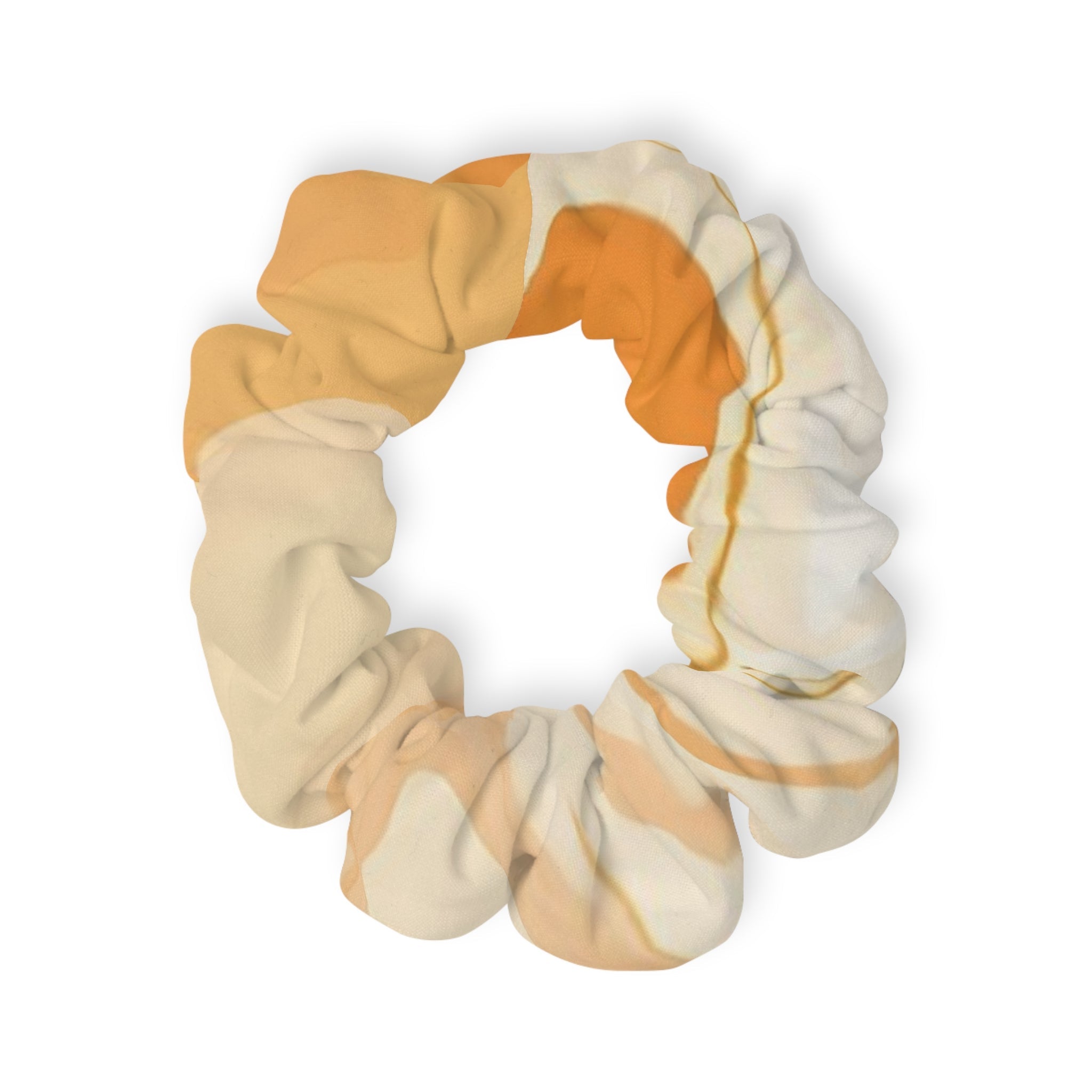 Cream and Orange Patterned Scrunchie, Artsulli - Art is Long, Life is Short, Accessories, Size, 4'' × 4'', , , , , 44975675437123867564