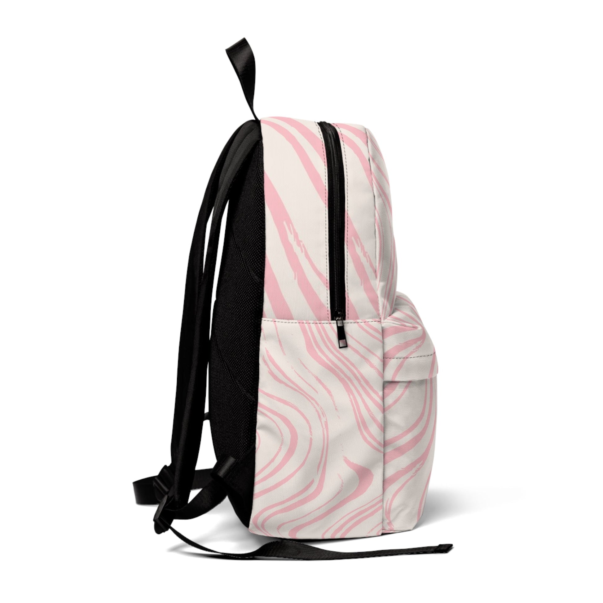Printify Cream and Pink Swirl Backpack 2025