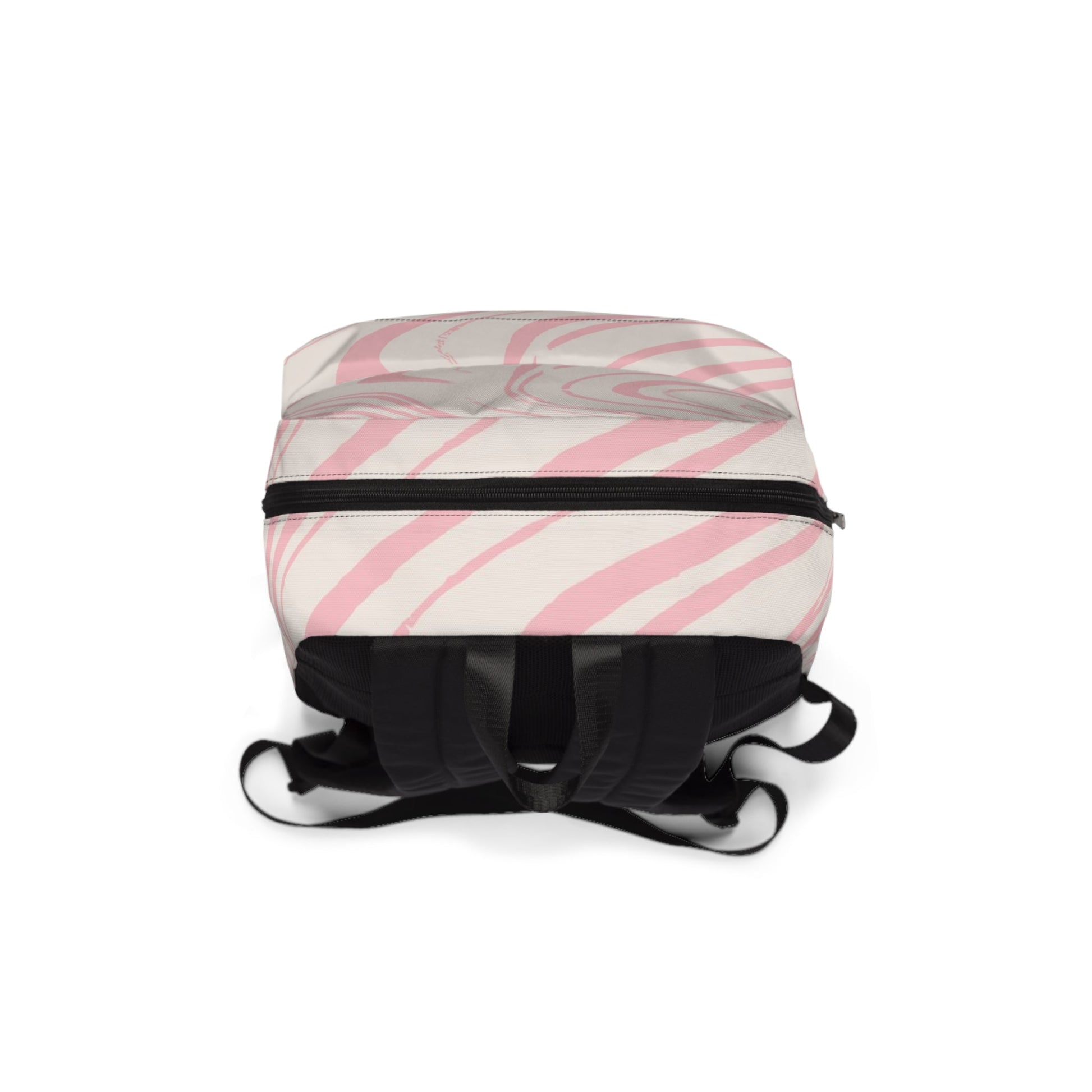 Printify Cream and Pink Swirl Backpack 2025