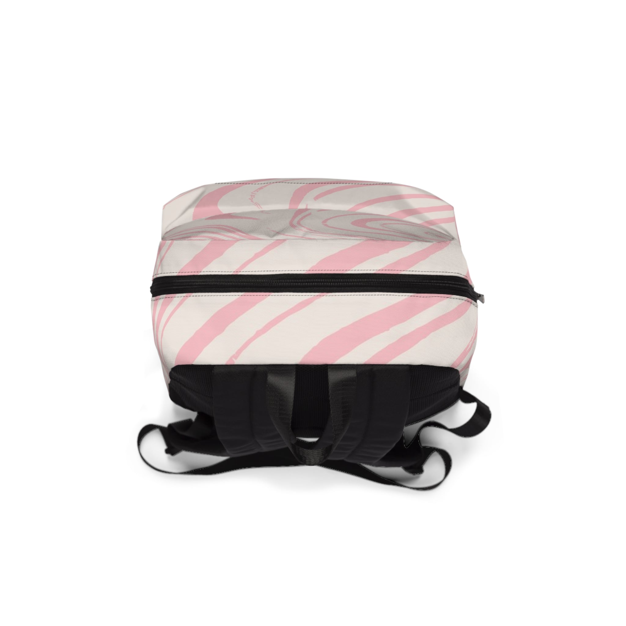 Printify Cream and Pink Swirl Backpack 2025