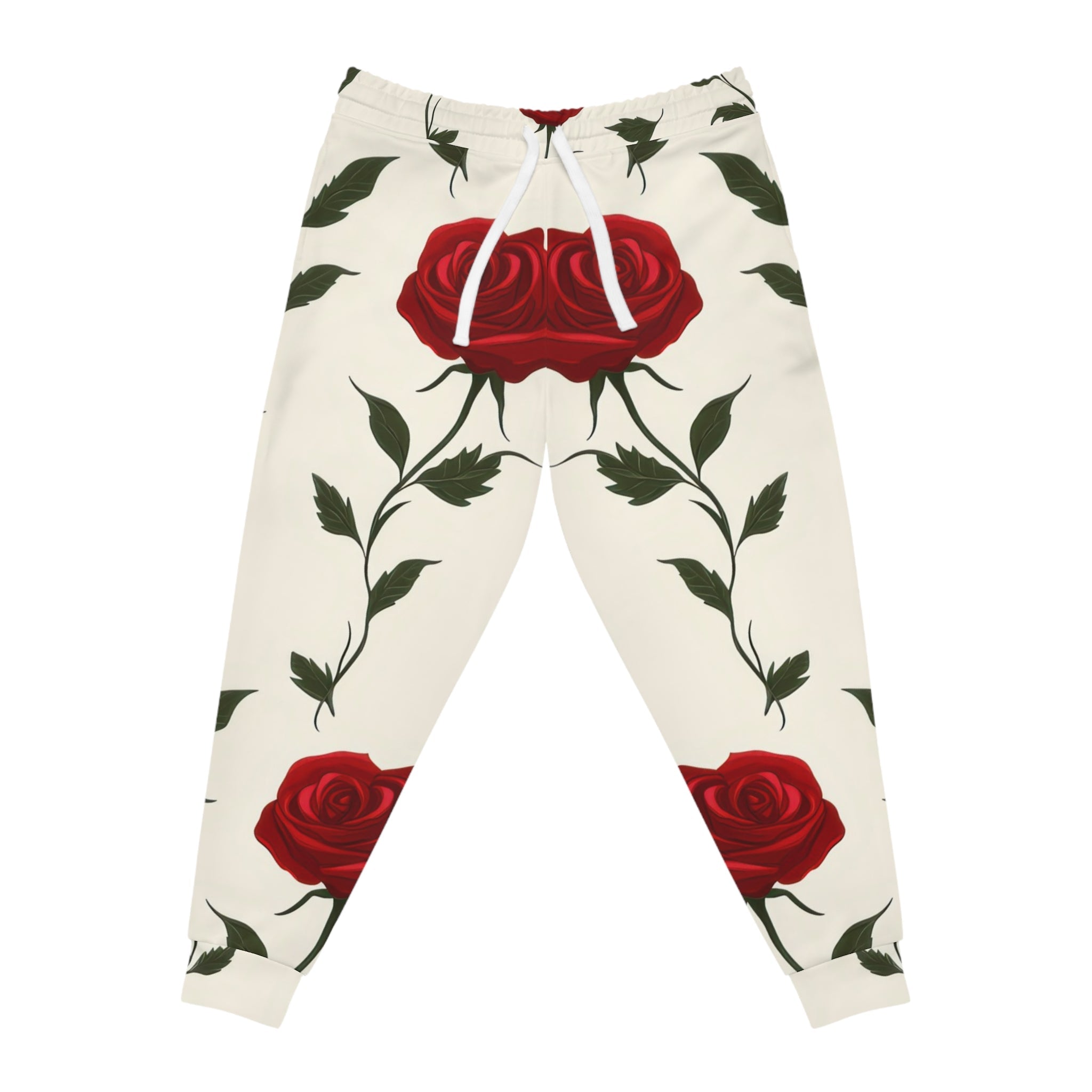 Printify Cream Rose Print Joggers 2025