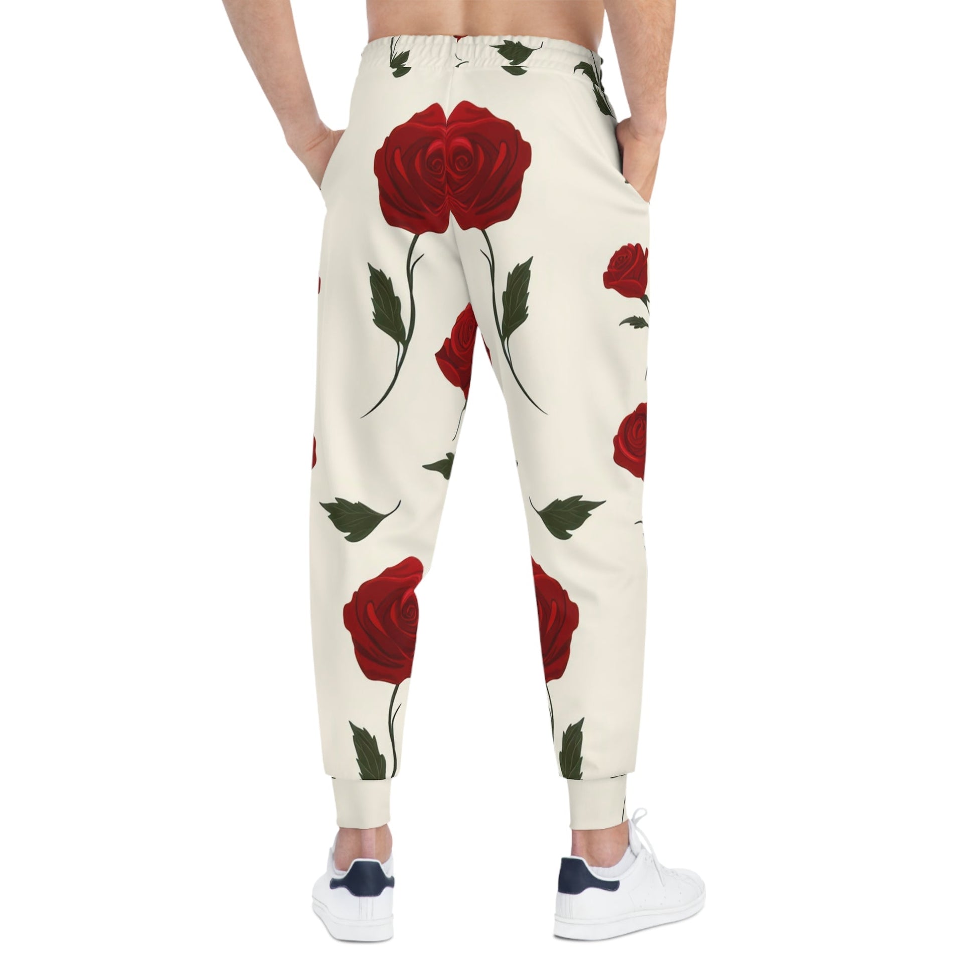 Printify Cream Rose Print Joggers 2025