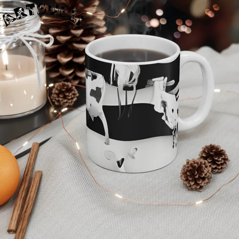 JAKKOUTTHEBXX Cow Pattern Ceramic Mug 11oz 2025