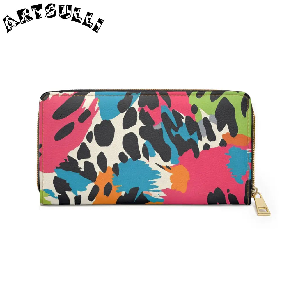 Cruelty-Free Faux Animal Print Wallet for Credit Cards, Artsulli - Art is Long, Life is Short, Accessories, , , , , , , 