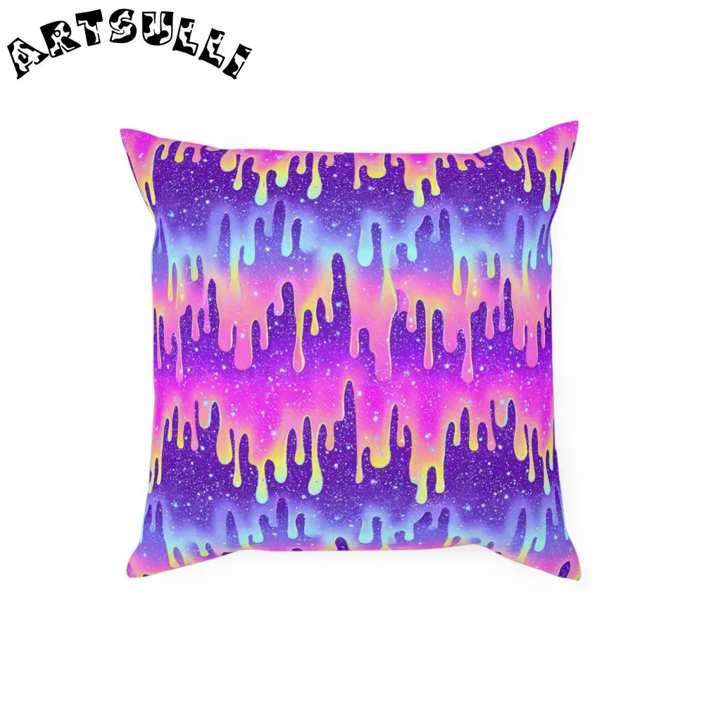 JAKKOUTTHEBXX Colorful Dripping Paint Throw Pillow 2025