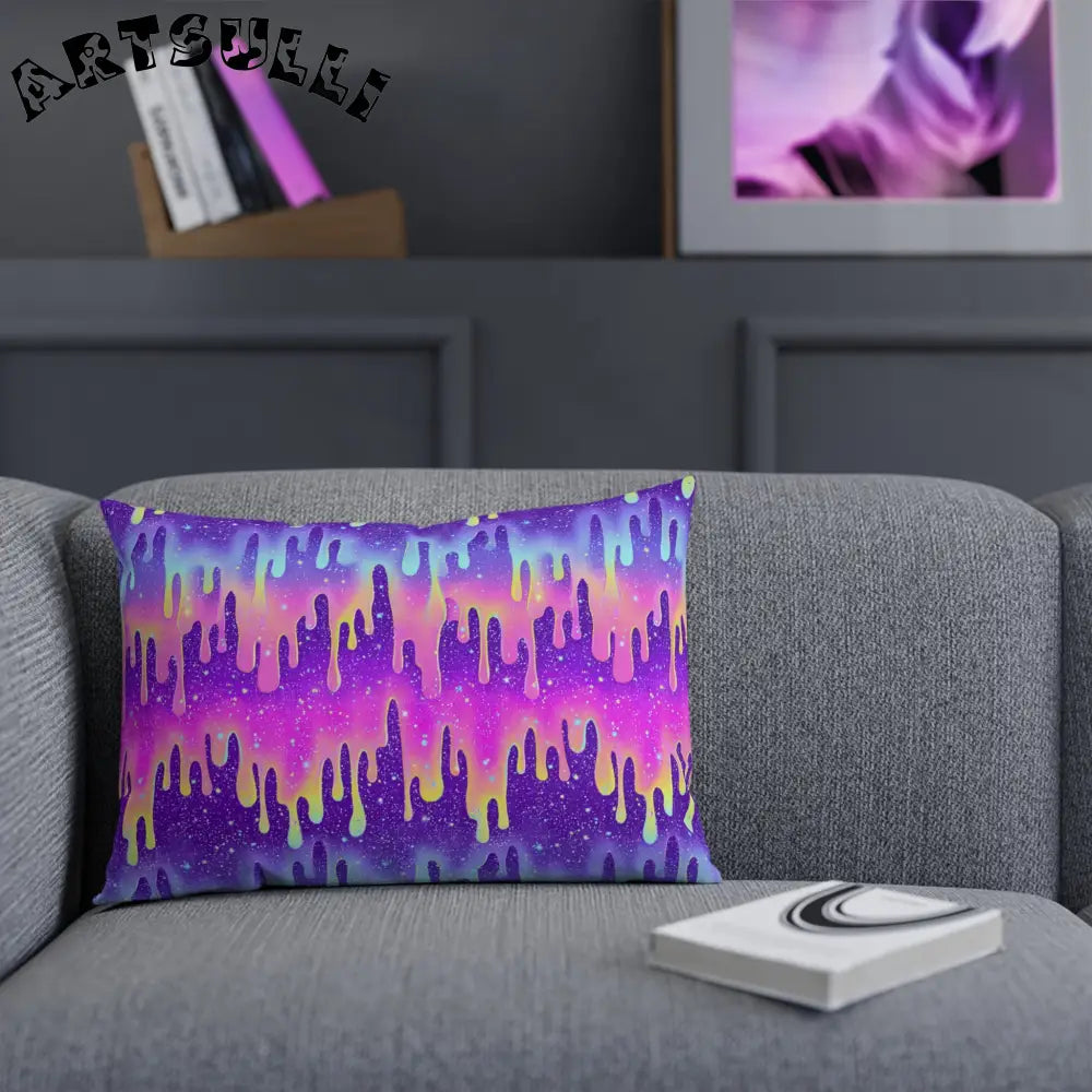 JAKKOUTTHEBXX Colorful Dripping Paint Throw Pillow 2025
