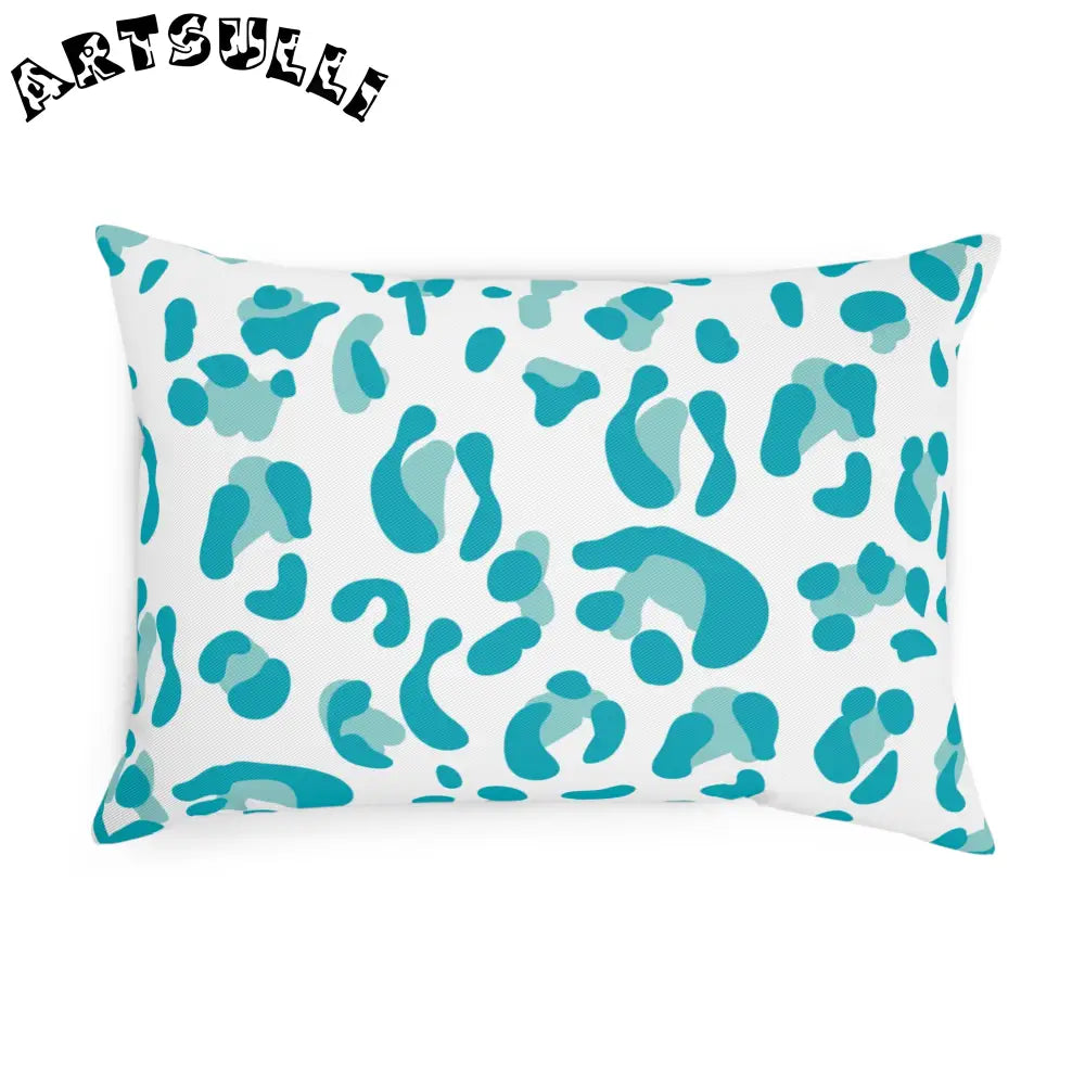 JAKKOUTTHEBXX Teal Leopard Print Pillow 2025