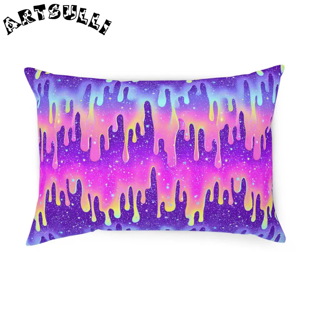 JAKKOUTTHEBXX Colorful Dripping Paint Throw Pillow 2025