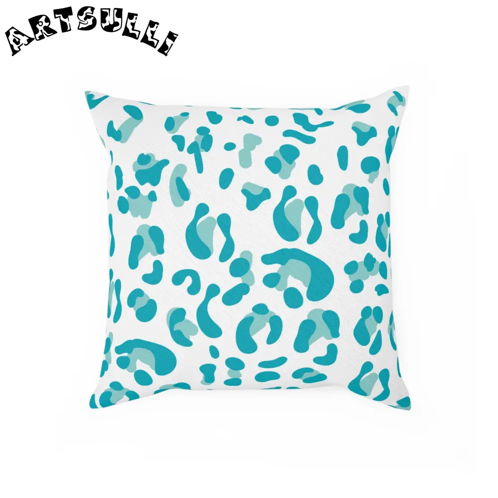 JAKKOUTTHEBXX Teal Leopard Print Pillow 2025