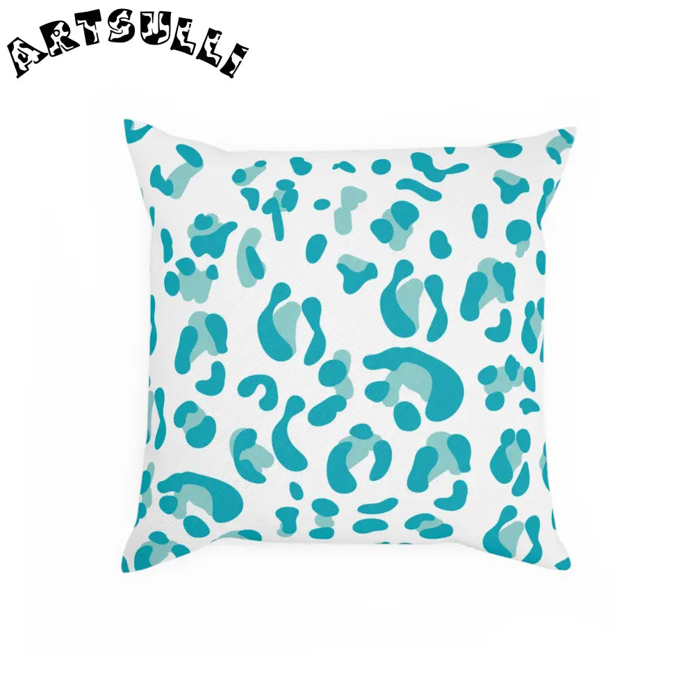 JAKKOUTTHEBXX Teal Leopard Print Pillow 2025