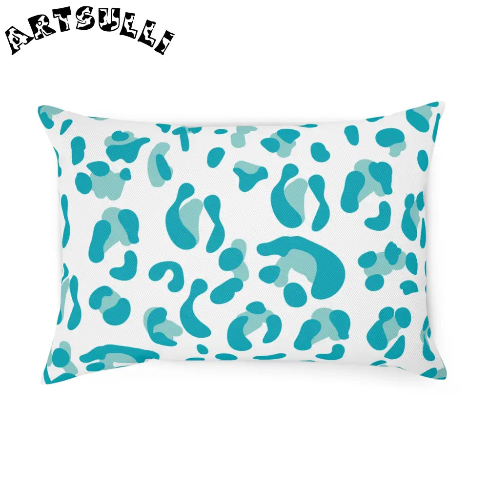 JAKKOUTTHEBXX Teal Leopard Print Pillow 2025