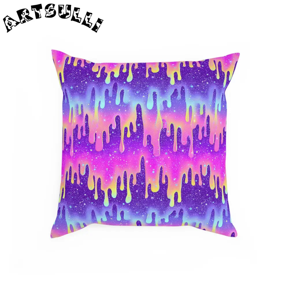 JAKKOUTTHEBXX Colorful Dripping Paint Throw Pillow 2025