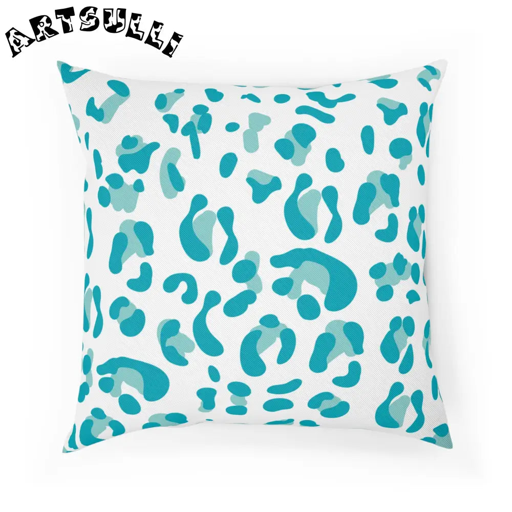 JAKKOUTTHEBXX Teal Leopard Print Pillow 2025