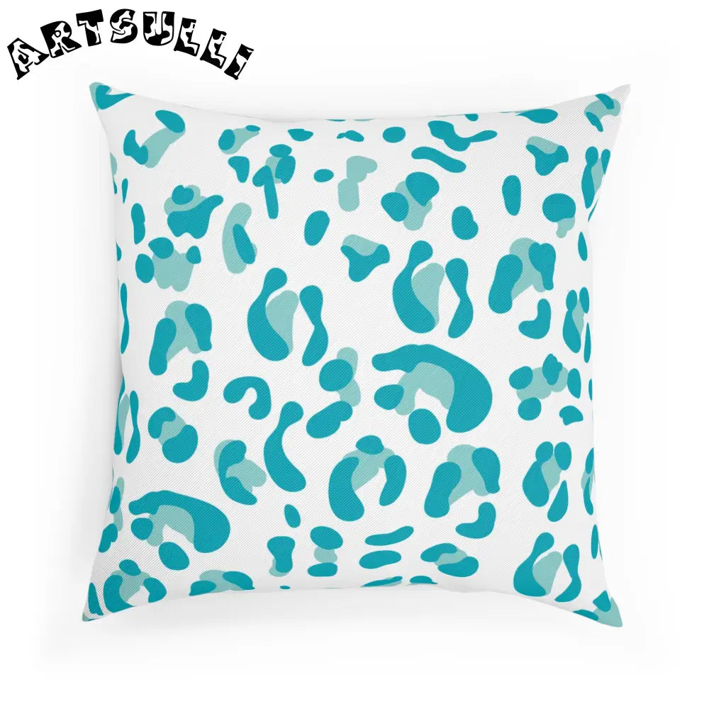 JAKKOUTTHEBXX Teal Leopard Print Pillow 2025
