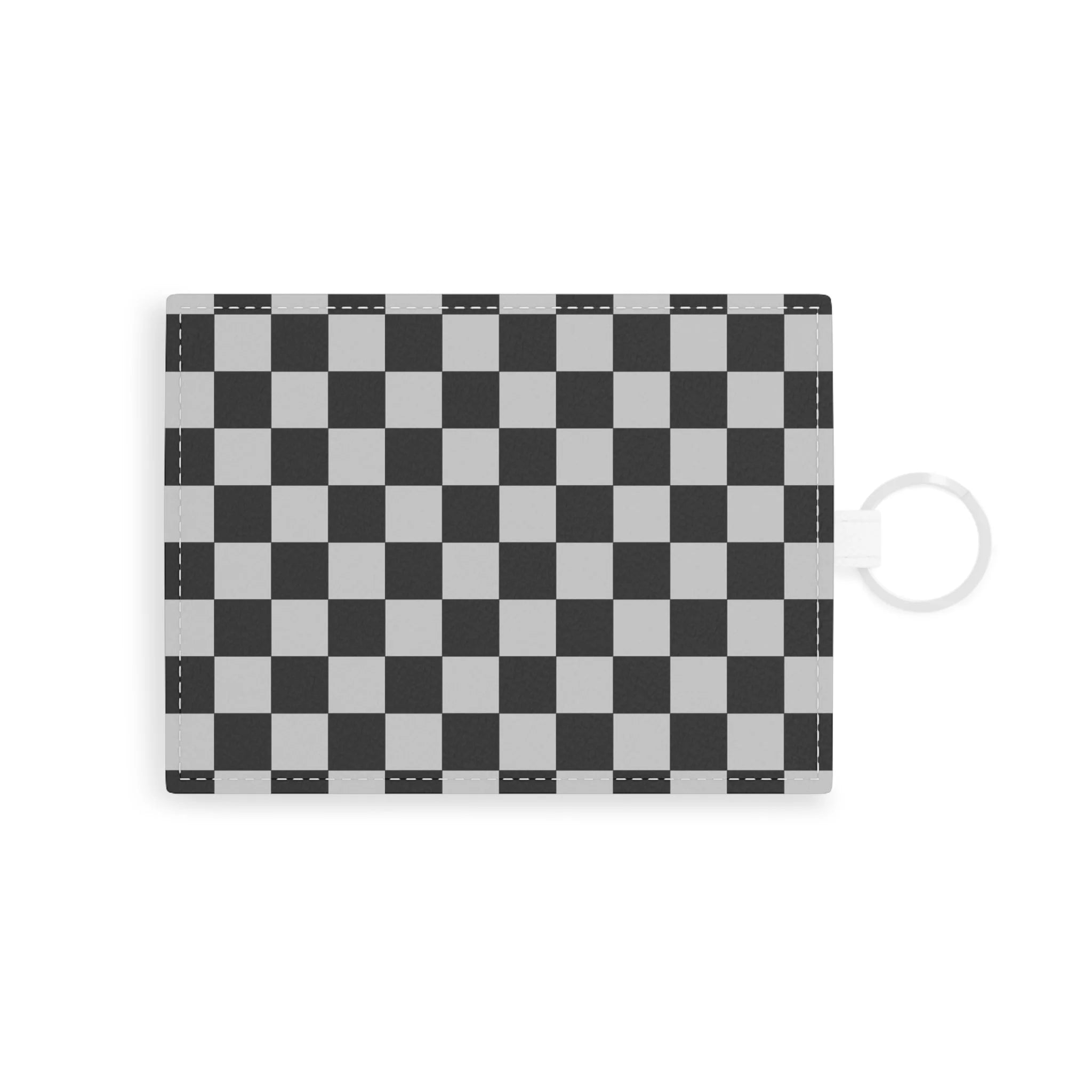 Custom Black and White Checkered Card Holder, Artsulli - Art is Long, Life is Short, Accessories, Size, One size, Color, White, , , 31960130743170257635