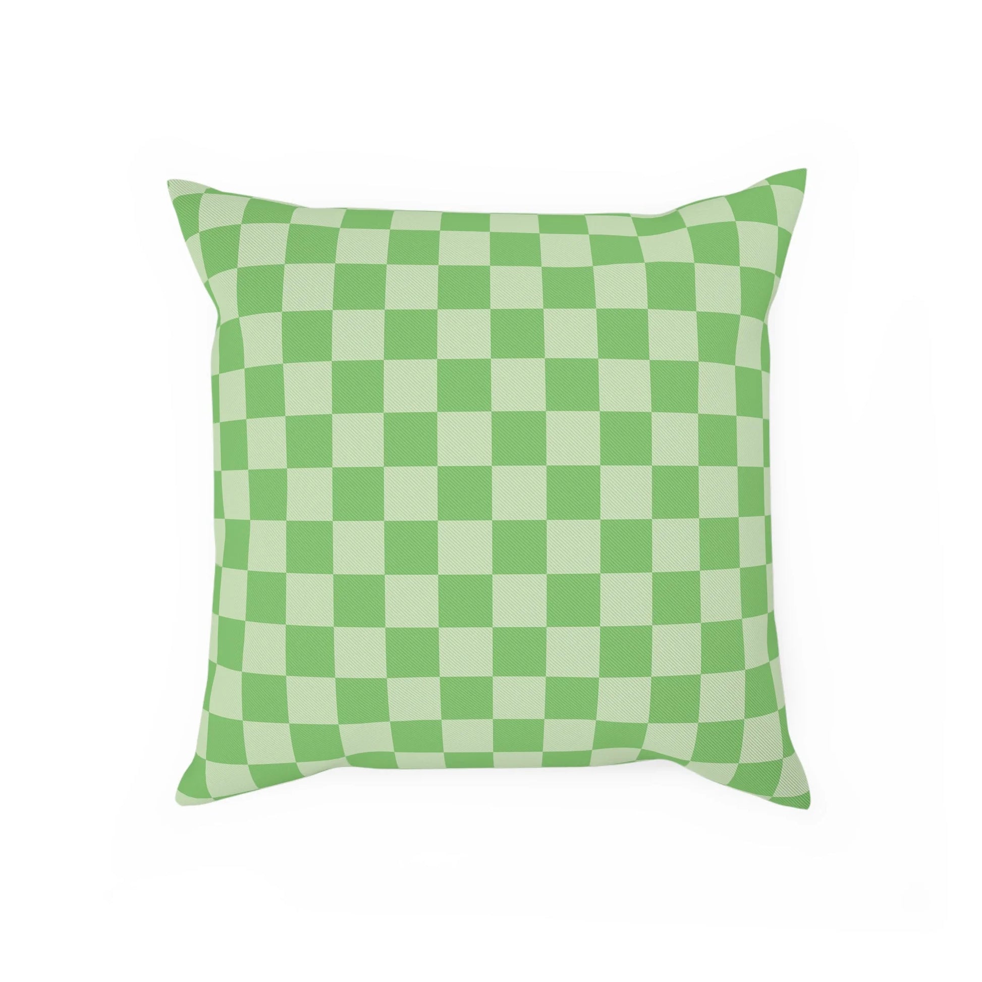 Custom Character Checkerboard Green Cushion, Artsulli - Art is Long, Life is Short, Home Decor, Size, 15.7" × 15.7", , , , , 30848179595454578202