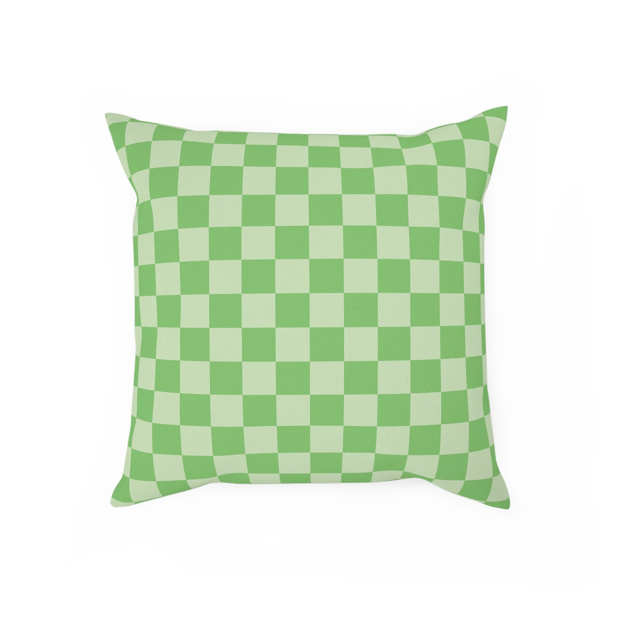 Custom Character Checkerboard Green Cushion, Artsulli - Art is Long, Life is Short, Home Decor, Size, 15.7" × 15.7", , , , , 30848179595454578202