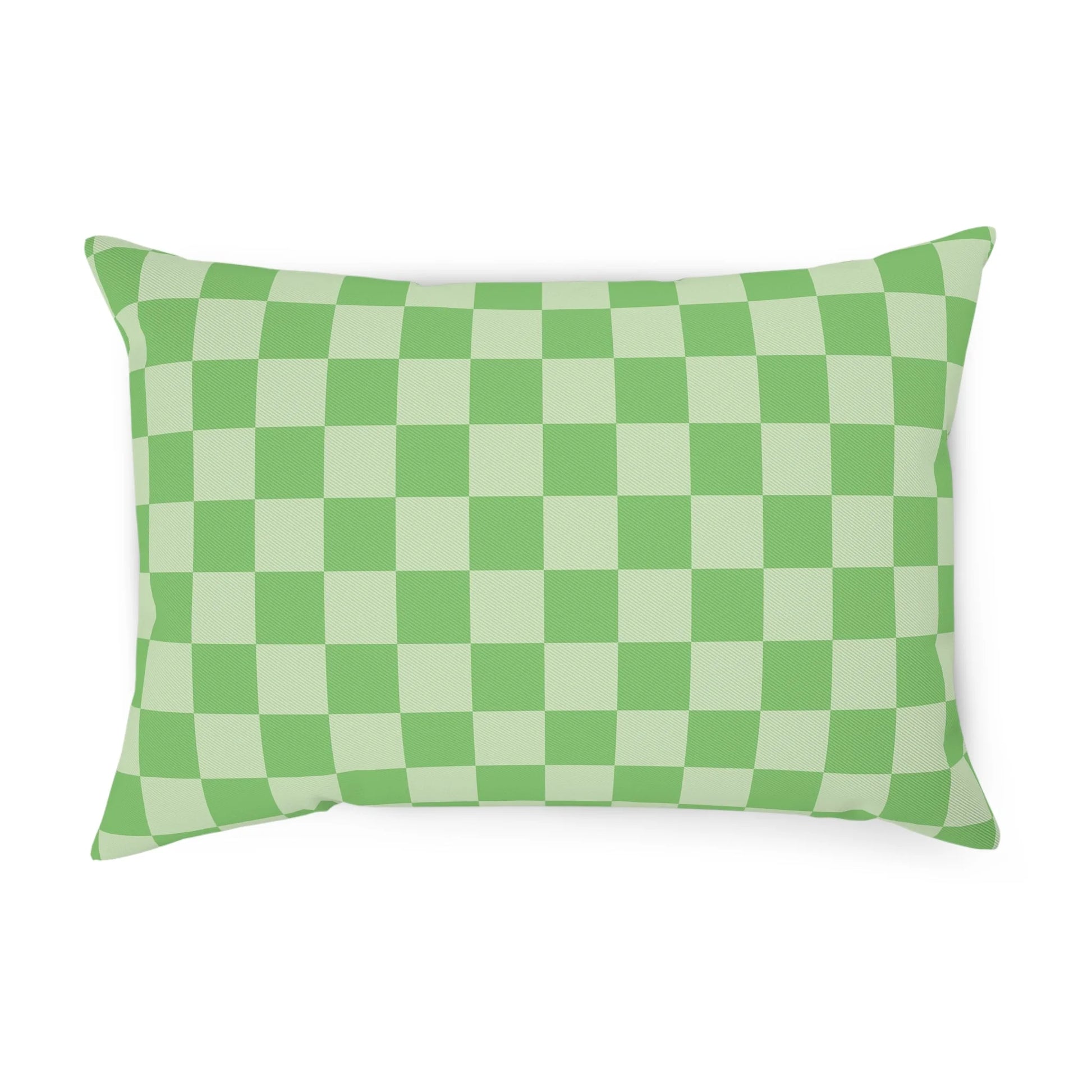 Custom Character Checkerboard Green Cushion, Artsulli - Art is Long, Life is Short, Home Decor, Size, 19.7" × 13.8", , , , , 25310898152059442191