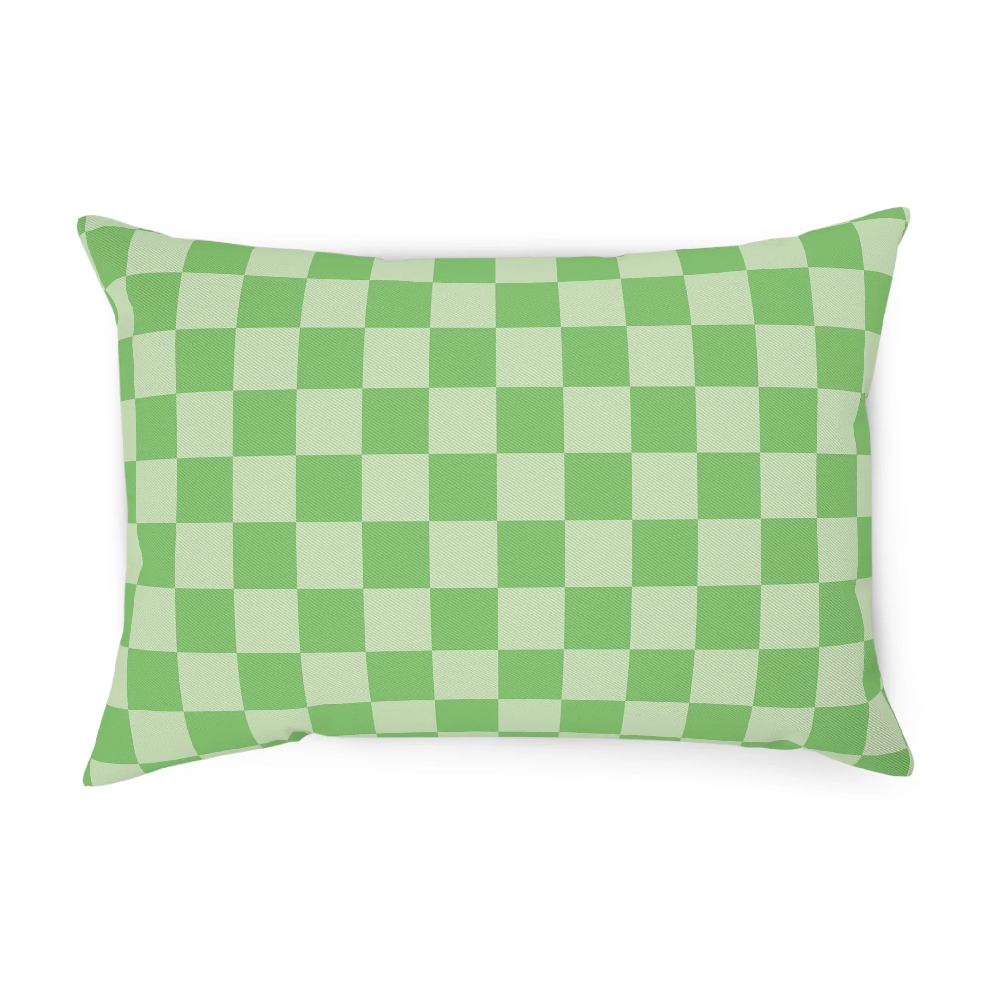 Custom Character Checkerboard Green Cushion, Artsulli - Art is Long, Life is Short, Home Decor, Size, 19.7" × 13.8", , , , , 25310898152059442191