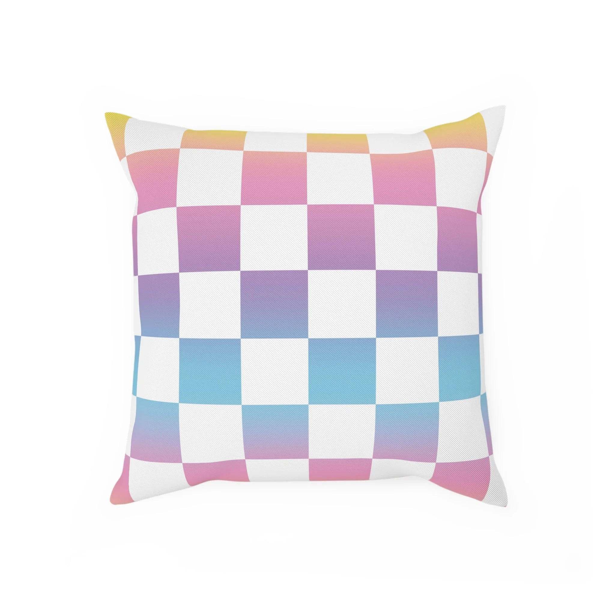 Custom Character Vaporwave Check Cushion, Artsulli - Art is Long, Life is Short, Home Decor, Size, 15.7" × 15.7", , , , , 10504788430459473515