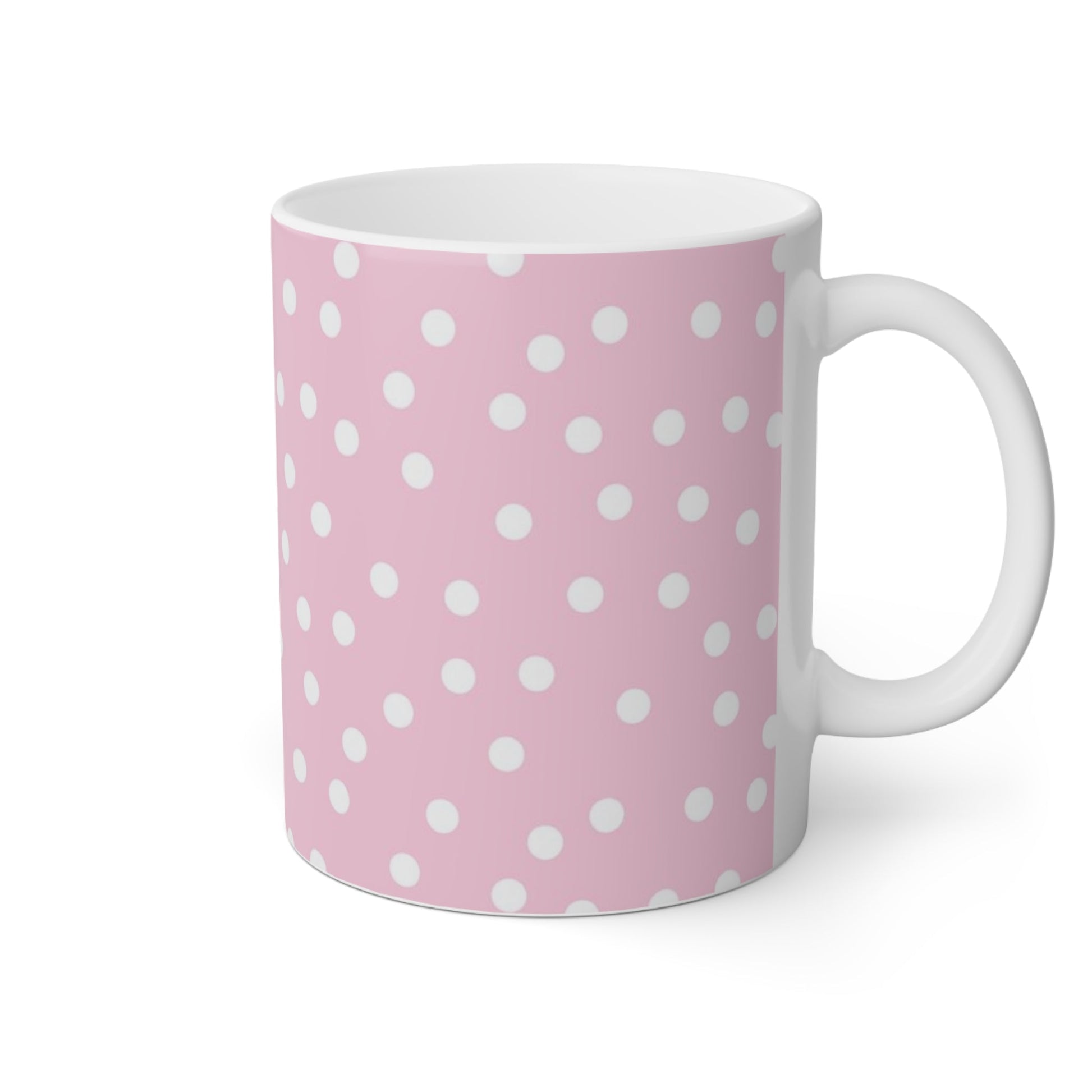 Custom Pink Polka Dot Mug, Artsulli - Art is Long, Life is Short, Mug, , , , , , , 