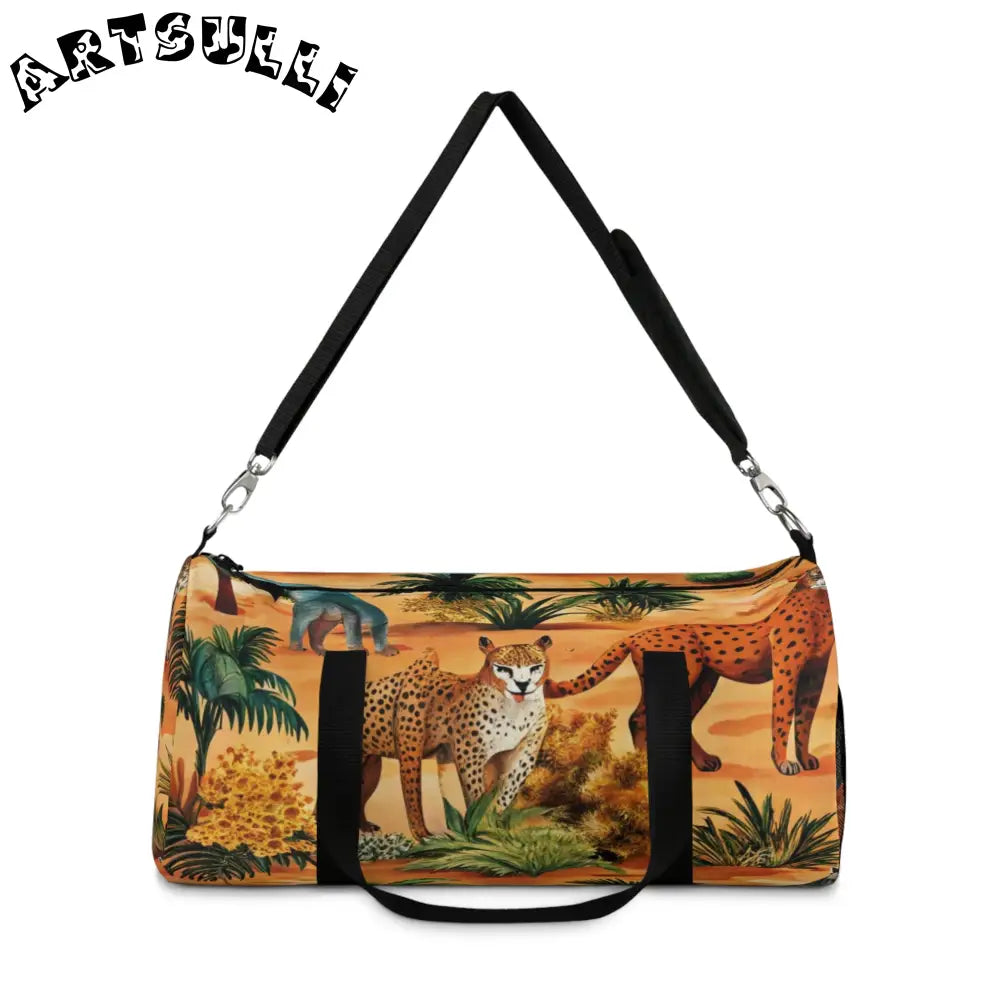 JAKKOUTTHEBXX Custom-Printed African Savannah Duffel Bag 2025
