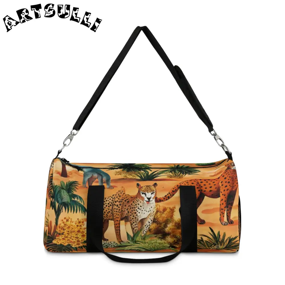 JAKKOUTTHEBXX Custom-Printed African Savannah Duffel Bag 2025