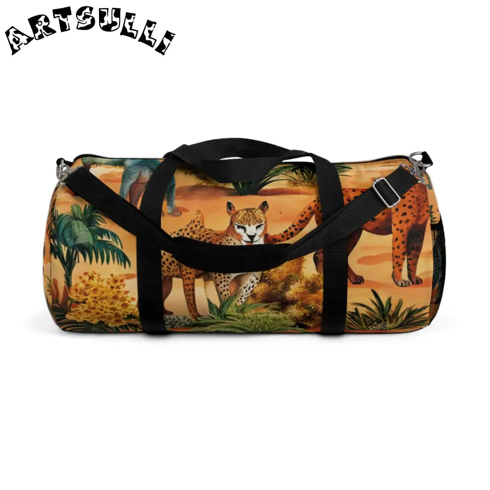 JAKKOUTTHEBXX Custom-Printed African Savannah Duffel Bag 2025