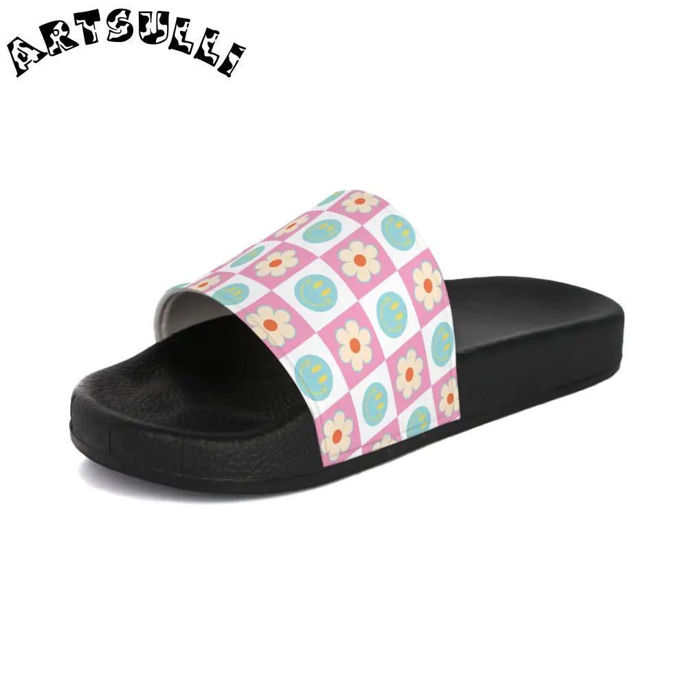 JAKKOUTTHEBXX Custom Touch Madotsukis Grin Bloom Floral Slides 2025