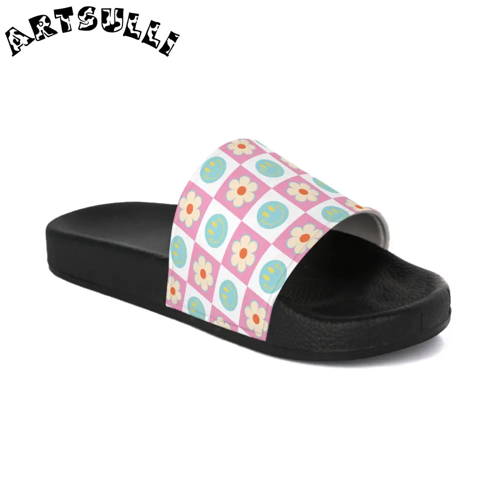 JAKKOUTTHEBXX Custom Touch Madotsukis Grin Bloom Floral Slides 2025