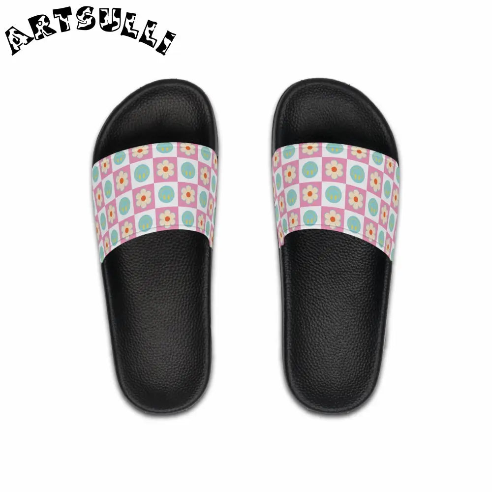JAKKOUTTHEBXX Custom Touch Madotsukis Grin Bloom Floral Slides 2025