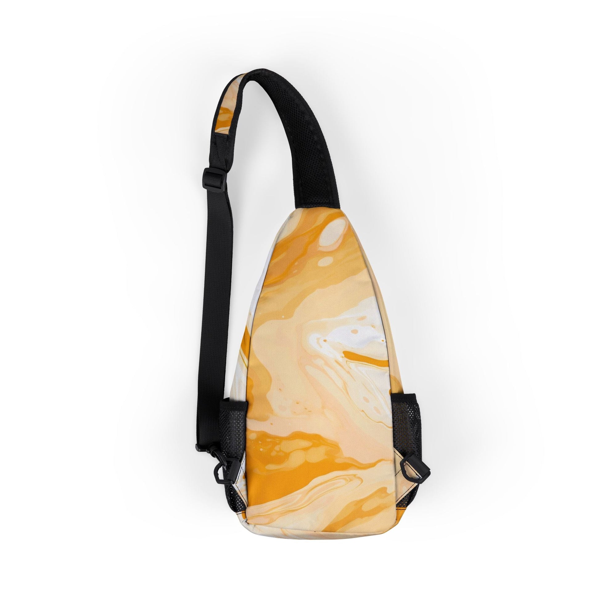 Customizable Abstract Orange and White Chest Bag, Artsulli - Art is Long, Life is Short, Bags, , , , , , , 