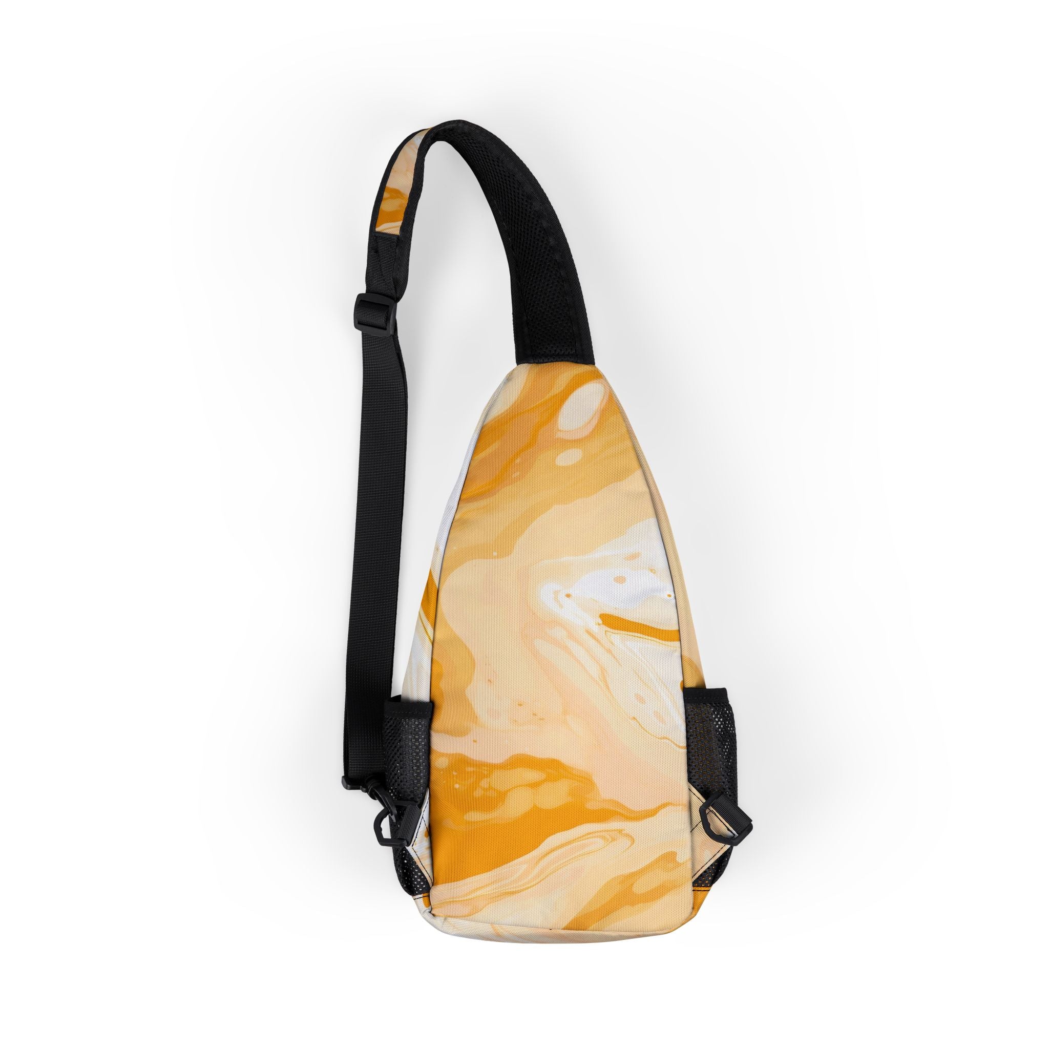 Customizable Abstract Orange and White Chest Bag, Artsulli - Art is Long, Life is Short, Bags, , , , , , , 