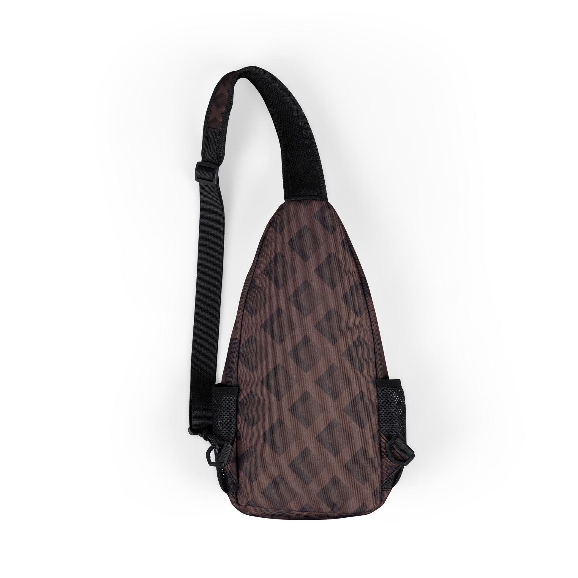 Customizable Brown Patterned Chest Bag, Artsulli - Art is Long, Life is Short, Bags, , , , , , , 