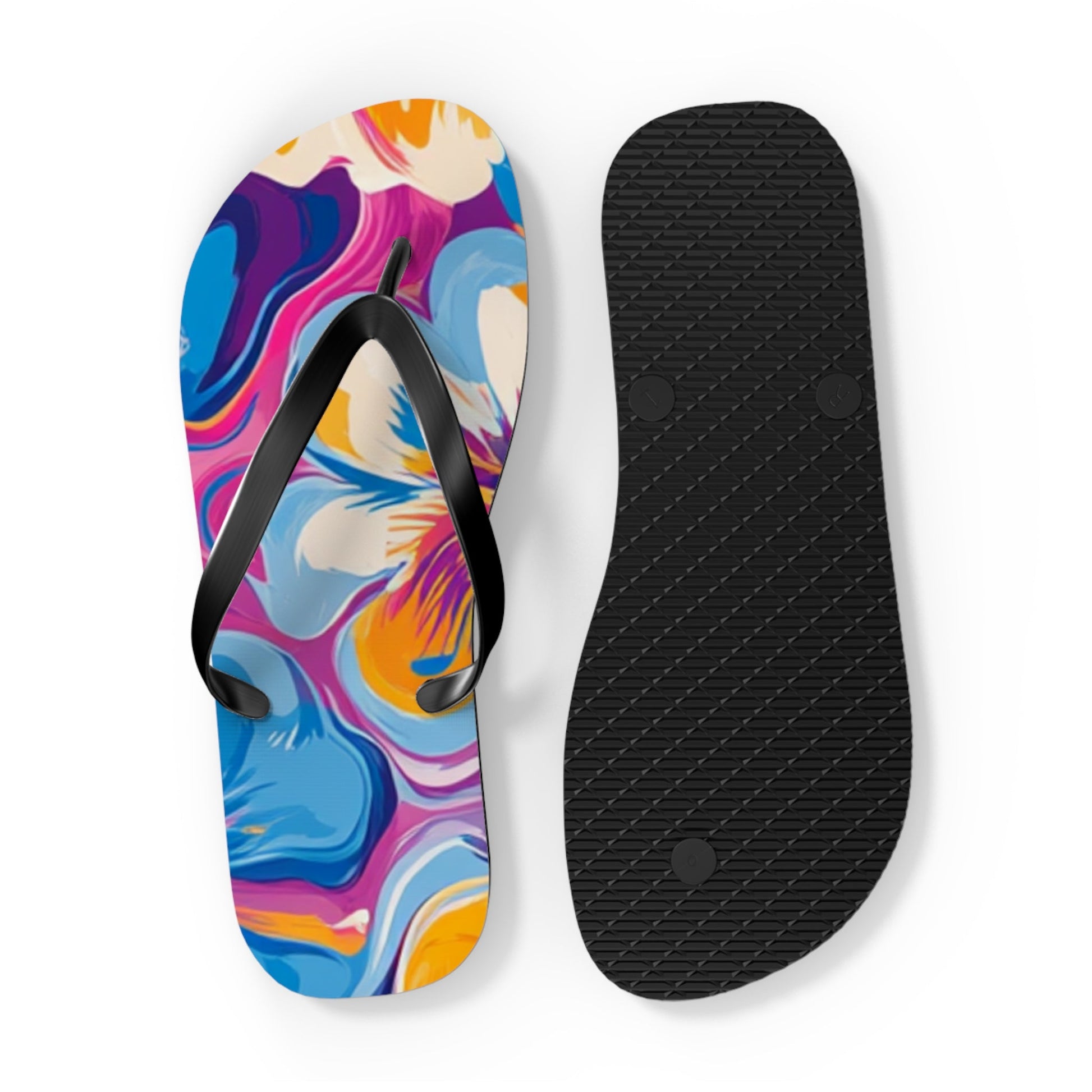 Customizable Colorful Flip Flops, Artsulli - Art is Long, Life is Short, Shoes, , , , , , , 