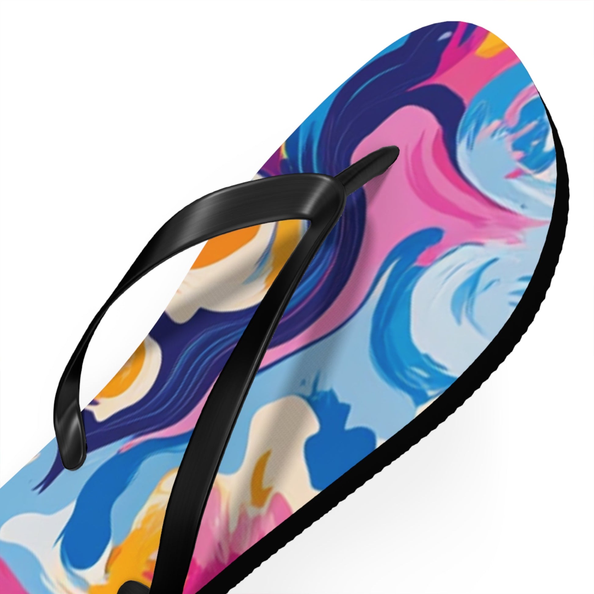 Customizable Colorful Flip Flops, Artsulli - Art is Long, Life is Short, Shoes, , , , , , , 