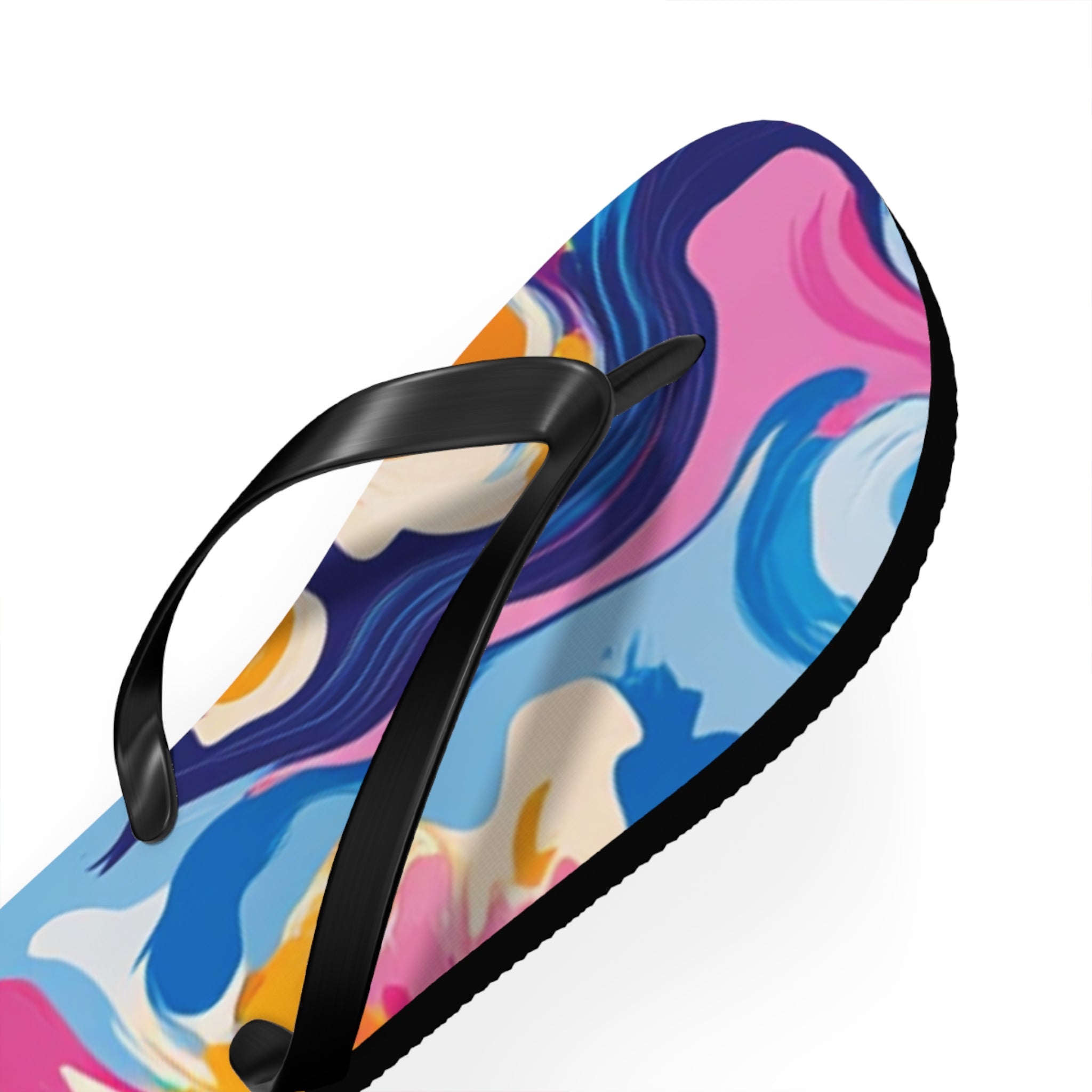 Customizable Colorful Flip Flops, Artsulli - Art is Long, Life is Short, Shoes, , , , , , , 