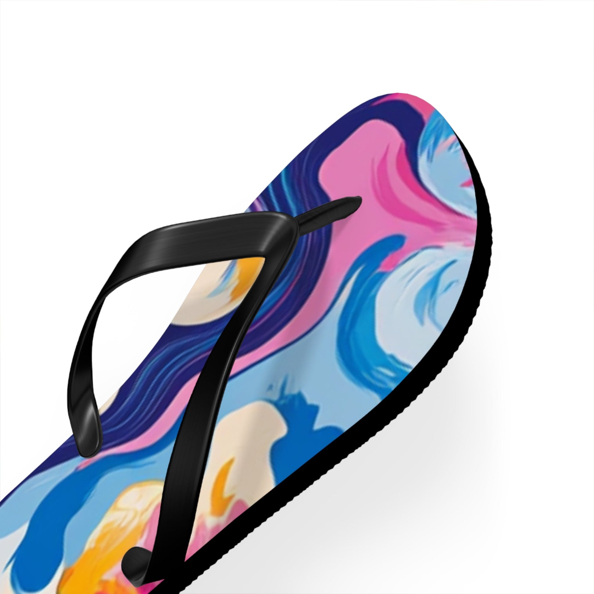 Customizable Colorful Flip Flops, Artsulli - Art is Long, Life is Short, Shoes, , , , , , , 