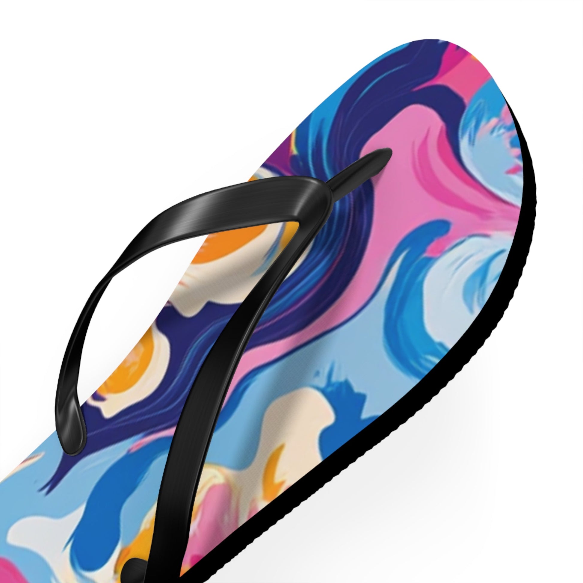 Customizable Colorful Flip Flops, Artsulli - Art is Long, Life is Short, Shoes, , , , , , , 
