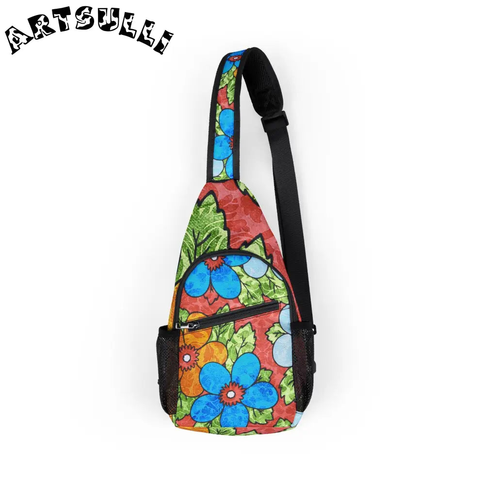 Customizable Floral Print Chest Bag for Casual Travel, Artsulli - Art is Long, Life is Short, Bags, Size, One size, , , , , 13722919573863480375
