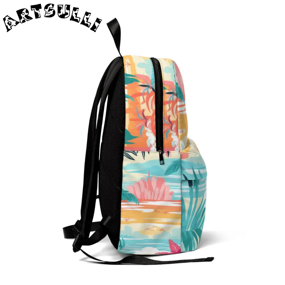 JAKKOUTTHEBXX Customizable Tropical Backpack for All Day Comfort 2025