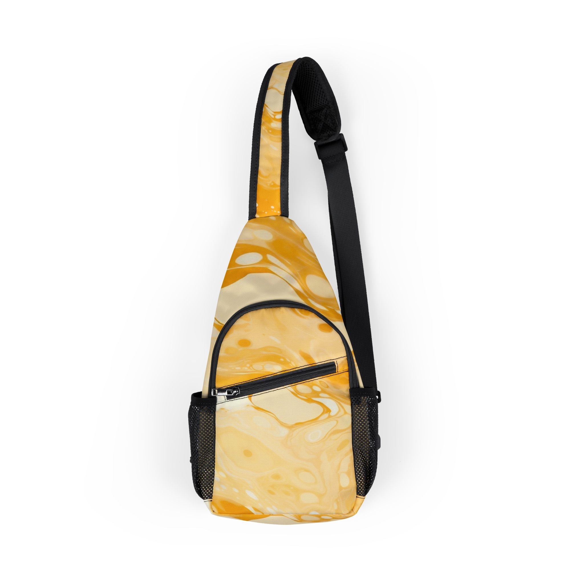 Customizable Yellow Marble Chest Bag, Artsulli - Art is Long, Life is Short, Bags, Size, One size, , , , , 28923509367419661745