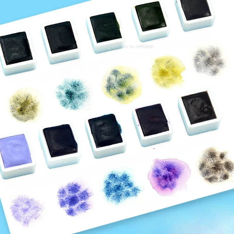 Buy The Best By Artsulli - Art is Long Life Short - 15ml Super Vision Layered Color Solid Watercolor Paint Tools Students Illustration