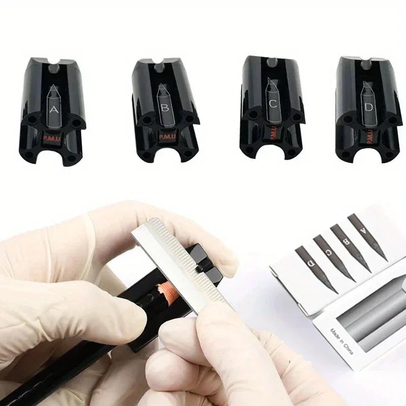 1pcs Brow Pen Sharpener Trimmer with Microblading Blade Tattoo Supplies Set Eyebrows Sharpening Tip Thin Art Makeup Tools