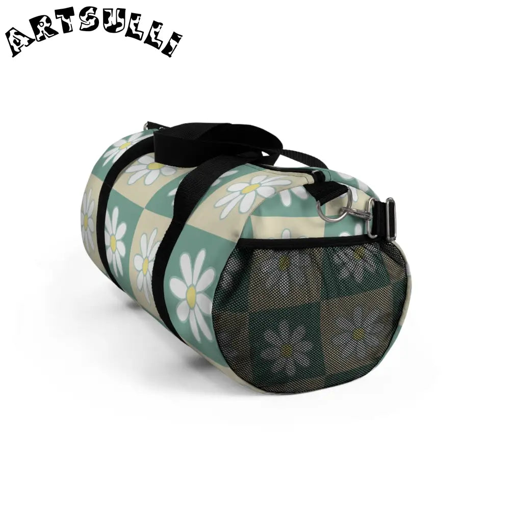 JAKKOUTTHEBXX Daisy Checkerboard Custom-Printed Duffel Bag 2025